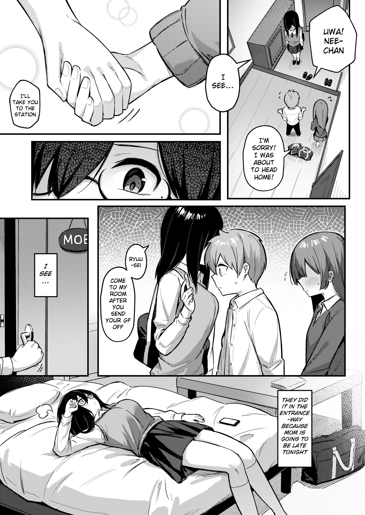 hentai manga The Gloomy Big Breasted Sister Uses Hypno to Make Her Brother Cheat On His Girlfriend With Her
